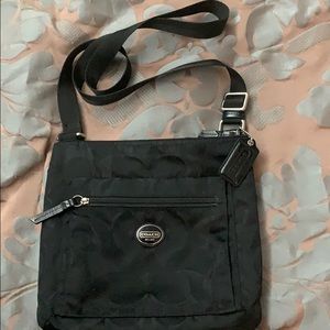 Black nylon coach crossbody